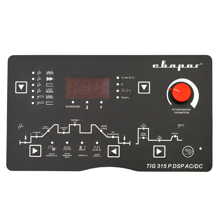 Инвертор сварочный "СВАРОГ" TIG 315 P AC/DC DSP "TECH" E106, 9 кВт, 315А, 380В