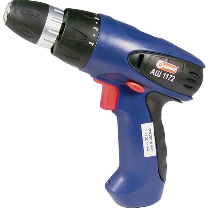 Отвертка аккумуляторная "ДИОЛД" АШ-1172, 7.2В, БЗП, 0.8 Ач, 450 об/мин
