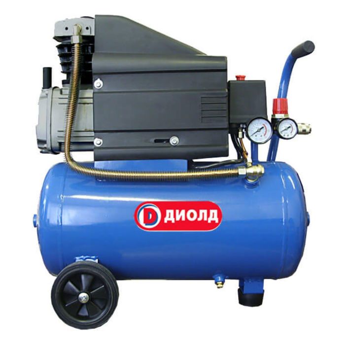 Компрессор воздушный "ДИОЛД" КМП-2000/24, 2000Вт, 24 л, 270 л/мин, 8 атм