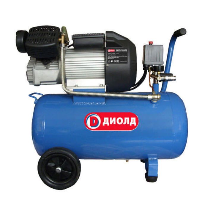 Компрессор воздушный "ДИОЛД" КМП-2300/50, 2300Вт, 50 л, 370 л/мин, 8 атм