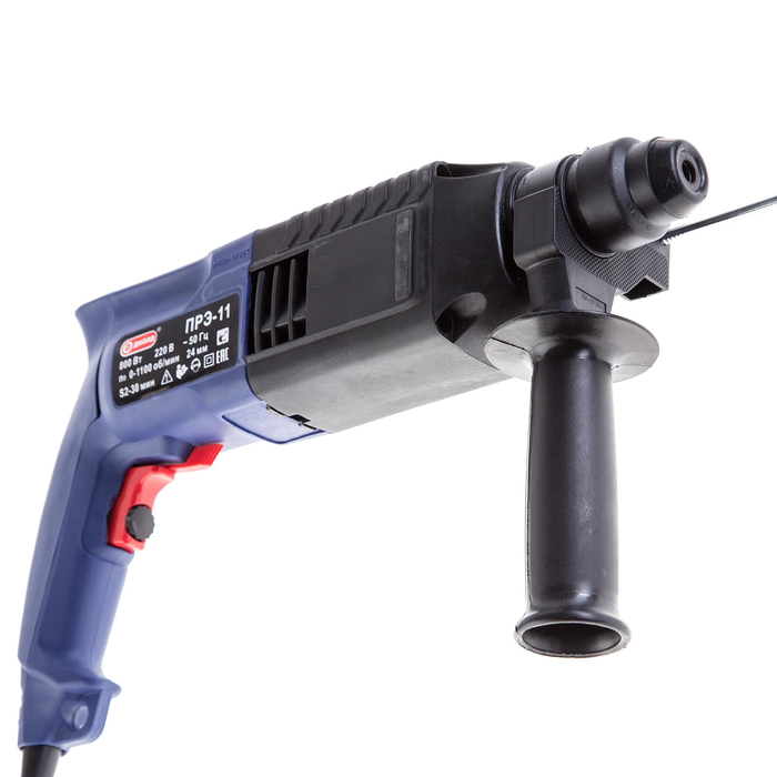 Перфоратор "ДИОЛД" ПРЭ-11, 800 Вт, 1100 об/мин, 4500 уд/мин, SDS+, 3,2 Дж