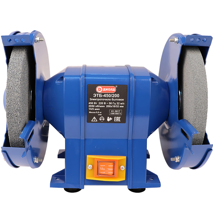 Станок заточной "ДИОЛД" ЭТБ-450/200, 450 Вт, 2950 об/мин, 32 м/с, 200х16х32 мм