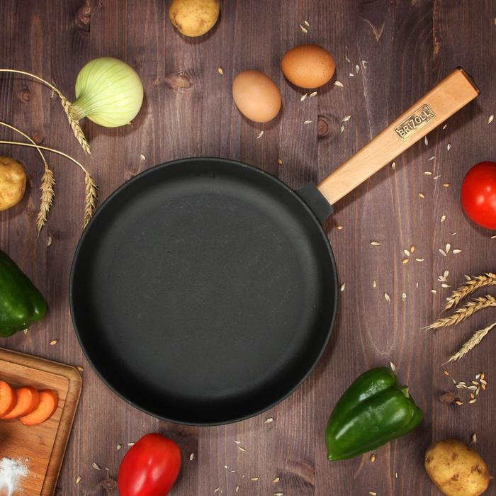 Сковорода чугунная "Оптима", BRIZOLL, 26 х 4 см, ручка