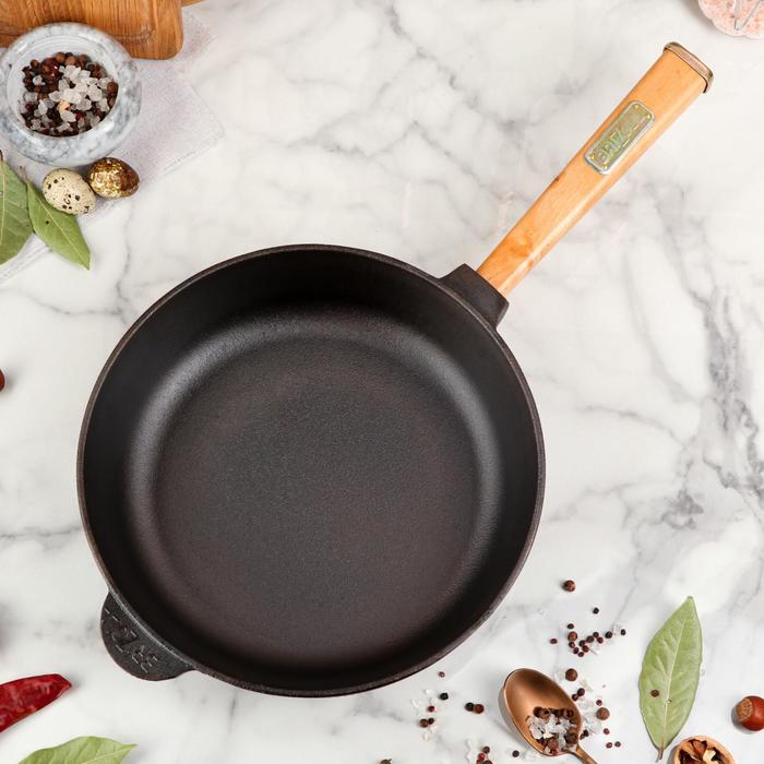 Сковорода чугунная "Оптима", BRIZOLL, 26 х 6 см, ручка