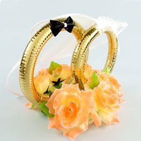

Кольца на крышу авто «Совет да любовь», персиковые