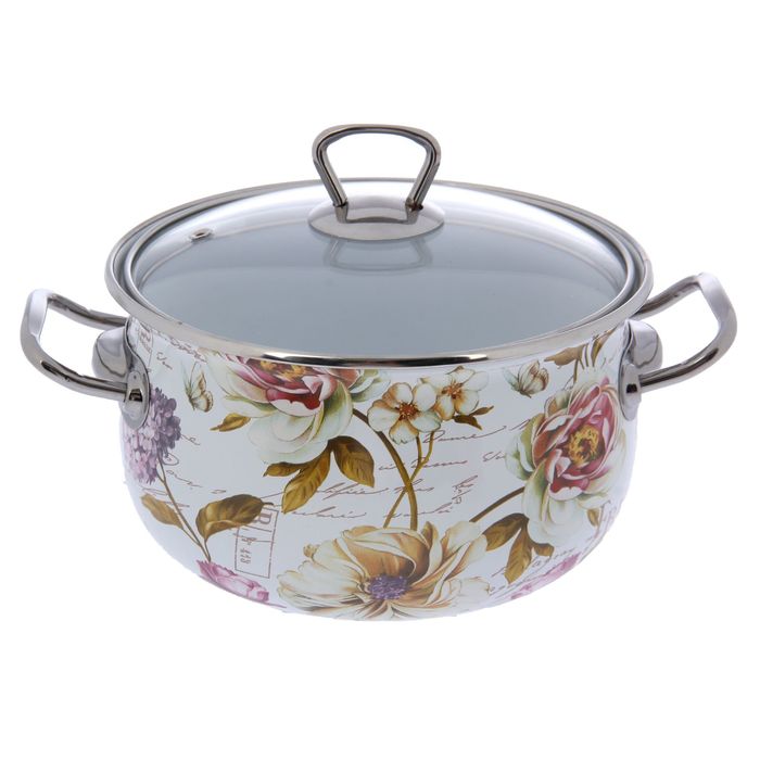 Кастрюля 3,1 л "Франция", стеклянная крышка