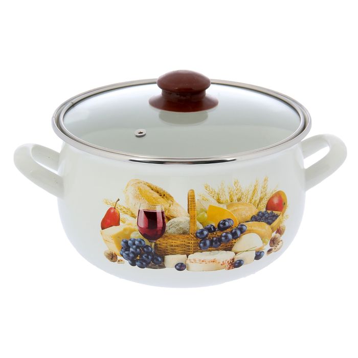 Кастрюля 4 л "Палермо" стекл.крышка