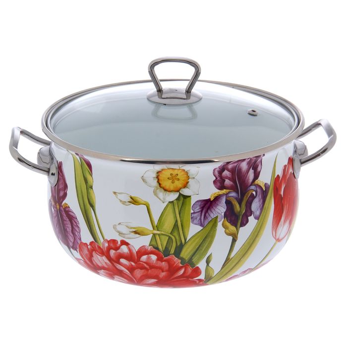 Кастрюля 5,1 л "Каприз" стекл.крышка