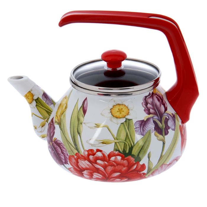 Чайник 2,2 л "Каприз", стеклянная крышка, фиксированная ручка