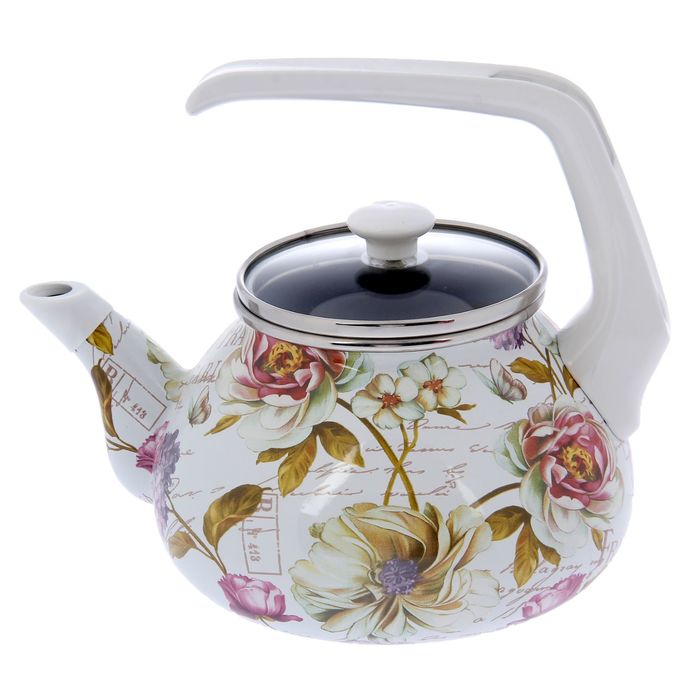 Чайник 2,2 л "Франция", стеклянная крышка, фиксированная ручка