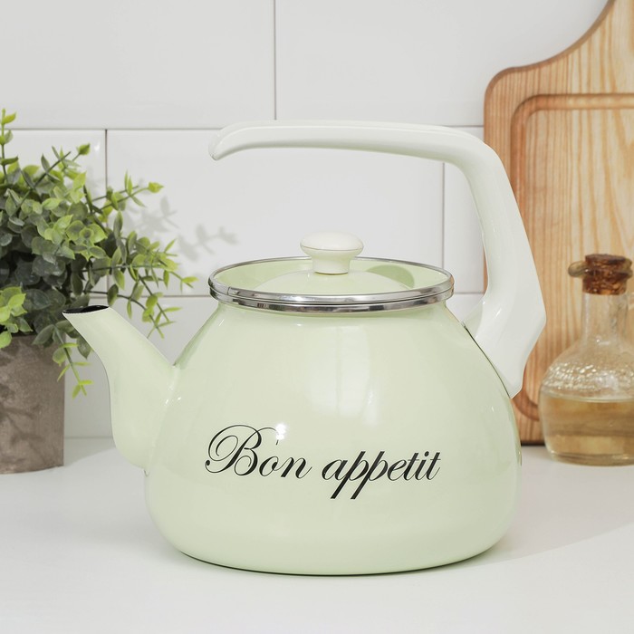 Чайник 3 л "Лайм", эмалированная крышка, фиксированная ручка