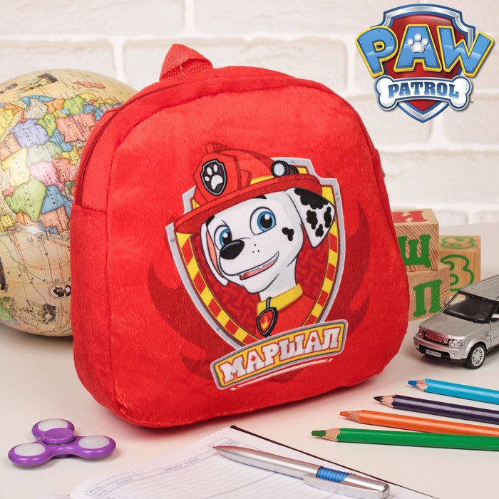 Щенячий патруль. Рюкзак детский плюшевый "Маршал" Щенячий патруль , р-р. 24,5*24,5см