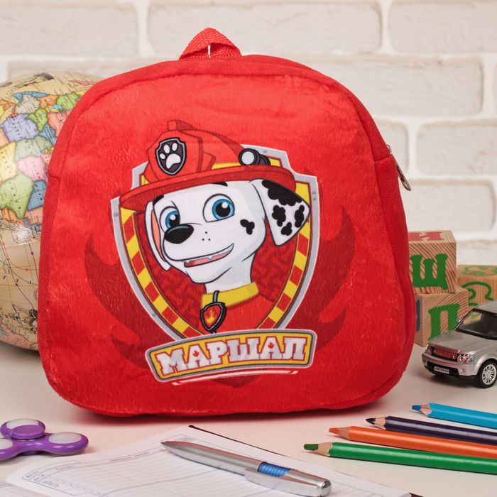 Щенячий патруль. Рюкзак детский плюшевый "Маршал" Щенячий патруль , р-р. 24,5*24,5см