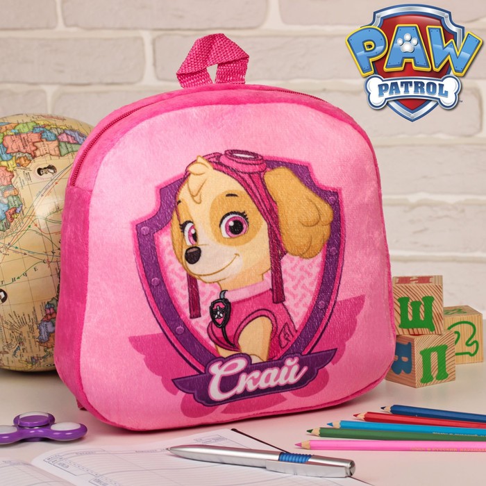 Щенячий патруль. Рюкзак детский плюшевый "Скай" Щенячий патруль, р-р. 24,5*24,5см