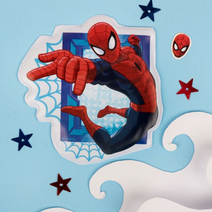 Наклейки детские в ванну в наборе "Супер-герой" Человек-паук (набор 3шт)