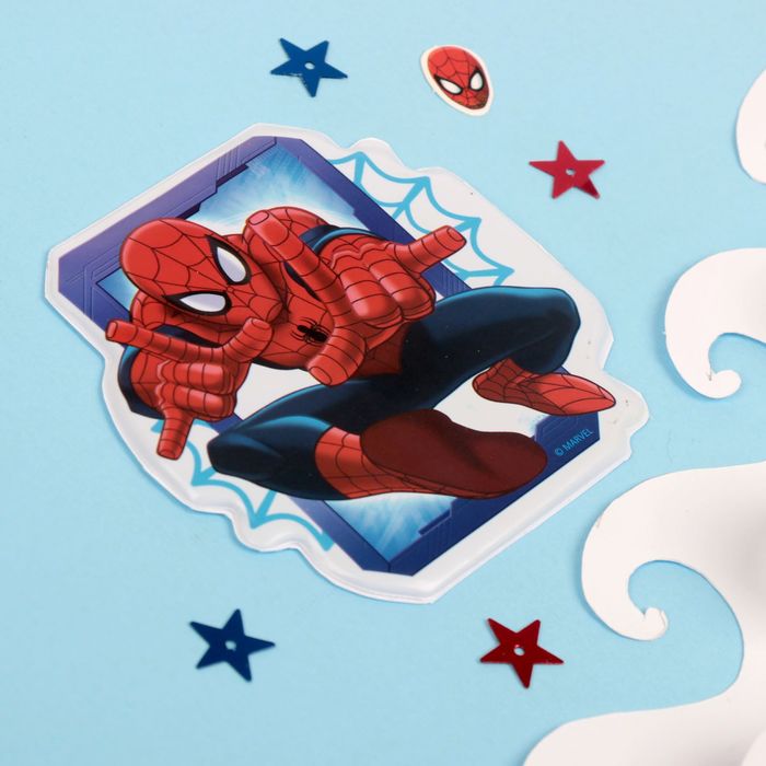 Наклейки детские в ванну в наборе "Супер-герой" Человек-паук (набор 3шт)