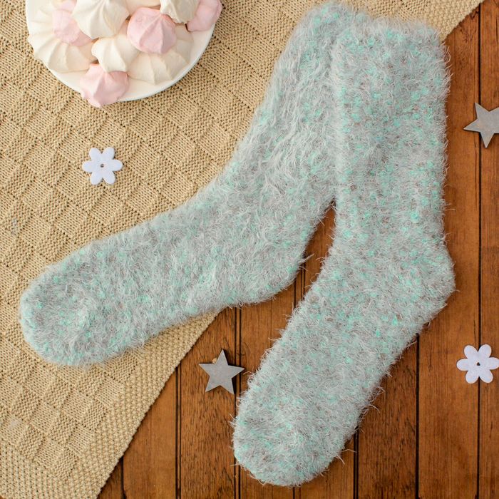 Носки женские "Травка", размер 23-25, цвет светло-серый