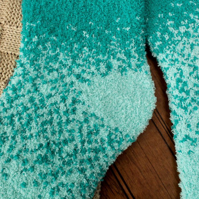 Носки махровые "Градиент", размер 21-23, цвет бирюзовый