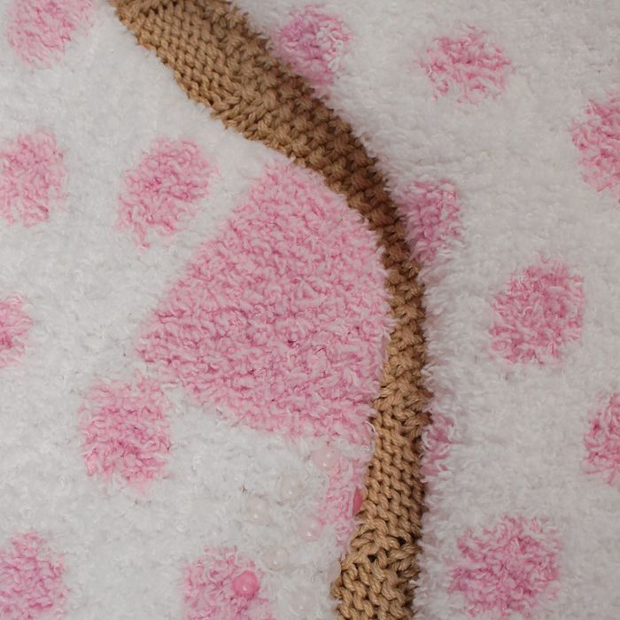 Носки махровые со стоперами "Горошек", размер 19-25, цвет белый