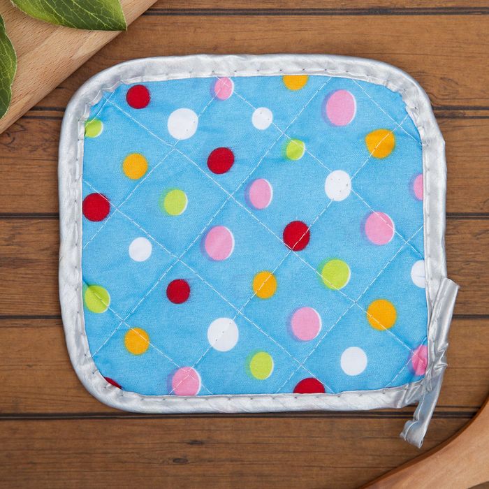 Набор 2 пр.Красный горох, прихватка 16*16 см, варежка 17*27 см с тефлоновым покрытием