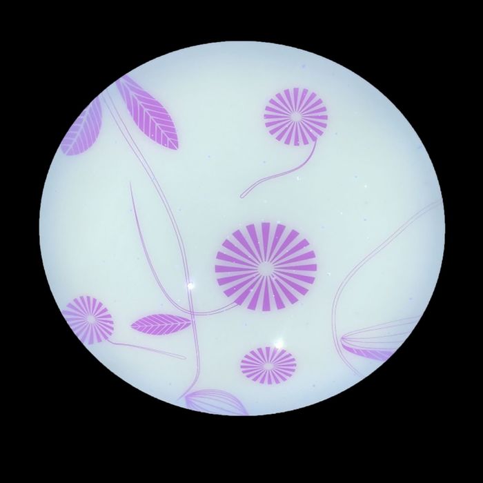 Светильник светодиодный "Ромашка" 12W LED 6000K (фиолетовый свет) 21x21x7см