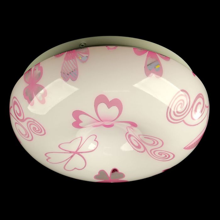 Светильник светодиодный "Клевер" 20W LED 6000K (розовый свет) 30x30x8см