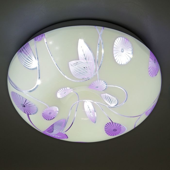 Светильник светодиодный "Ромашки" 24W LED 6000K (фиолетовый свет) 32x32x8см