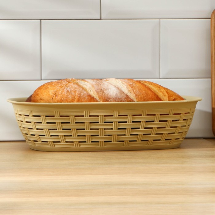 Хлебница плетеная, 3 л, 30,5×21×8 см, цвет микс