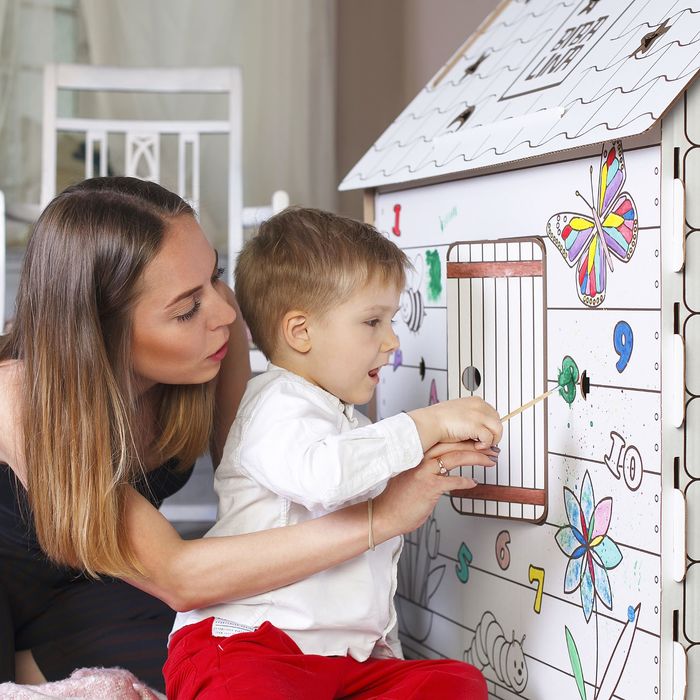 Домик из картона «Дом-раскраска»