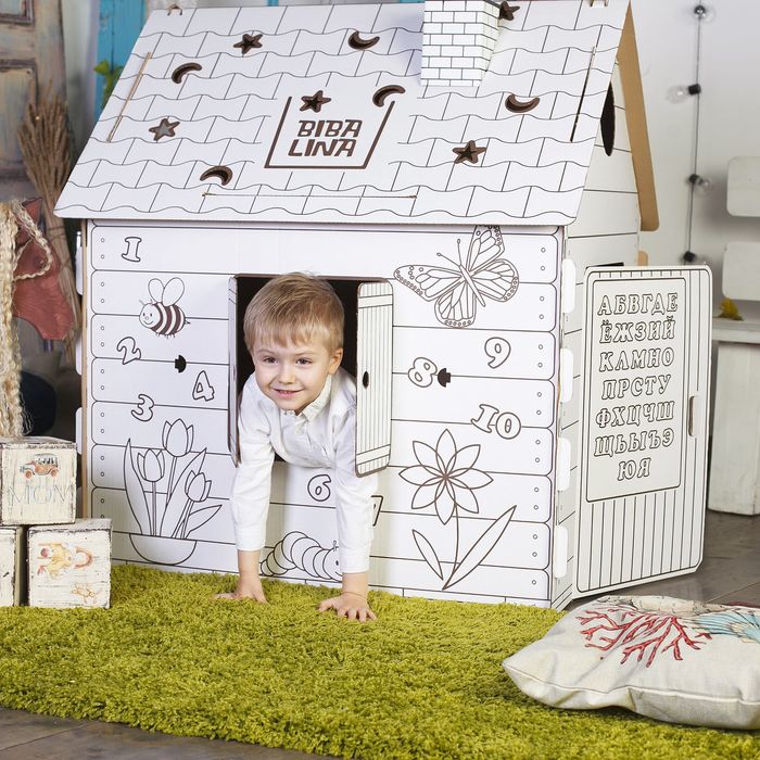 Домик из картона «Дом-раскраска»