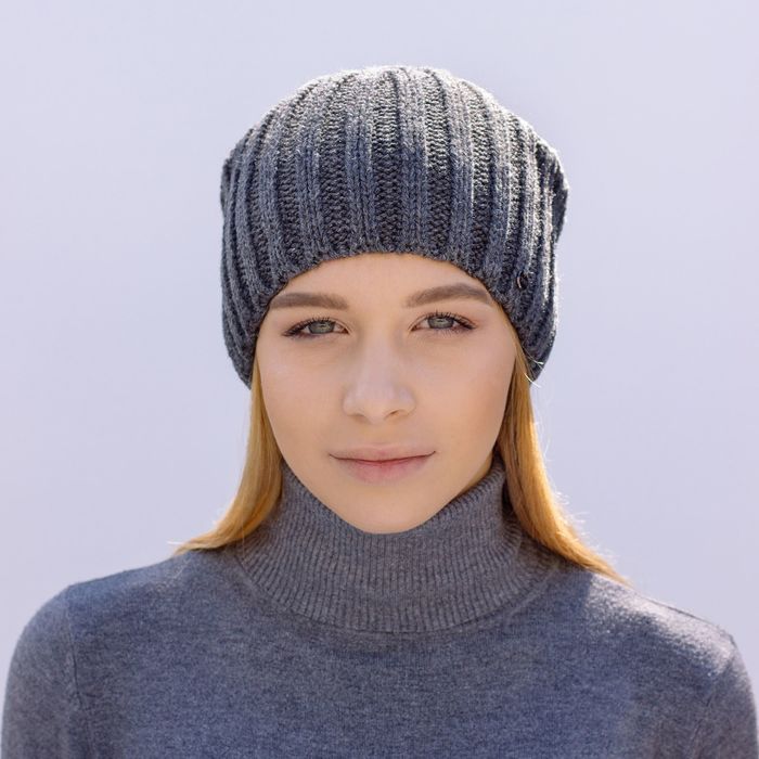 Шапка женская &quot;ШЕЙКW&quot; демисезонная, размер 56-58, 50% шерсть, 50% акрил, цвет серый 809104