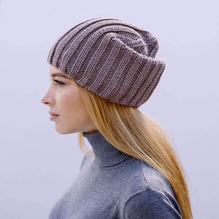 Шапка женская "ШЕЙКW" демисезонная, размер 56-58, 50% шерсть, 50% акрил, цвет бежевый меланж 26951