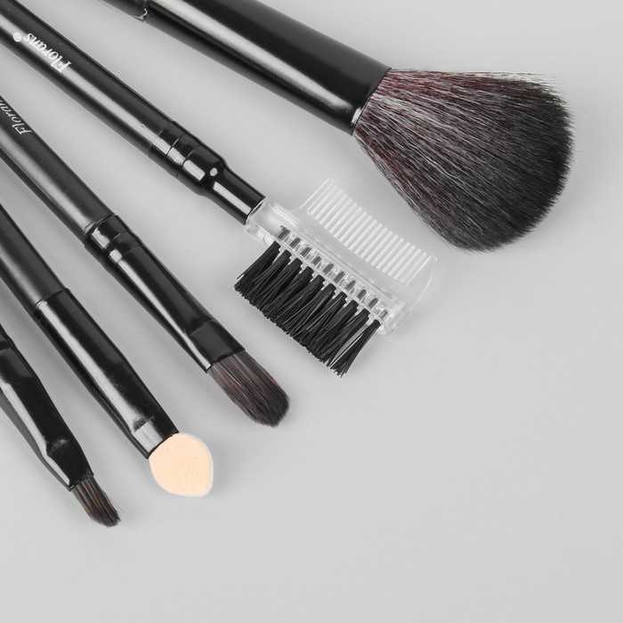 Набор кистей для макияжа, 5 предметов, цвет чёрный