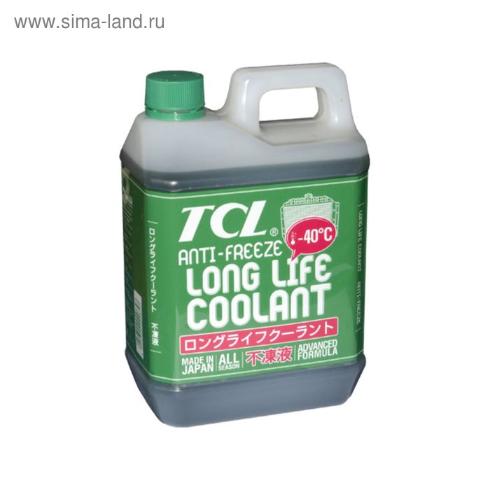 Антифриз TCL LLC -40C зеленый, 2 кг антифриз topcool red 40c 1 кг красный