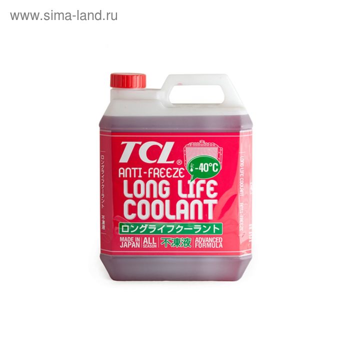 Антифриз TCL LLC -40C красный, 4 кг антифриз cool stream optima готовый 40c красный 10 кг