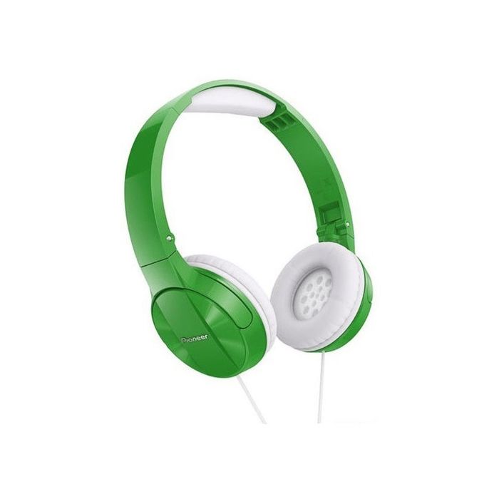Наушники Pioneer SE-MJ503-G, мониторные, оголовье, провод 1.2 м, зелено-белые