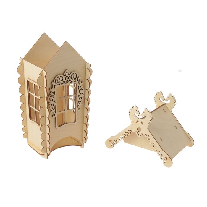 Чайный домик с коньком, 12х15х26 см