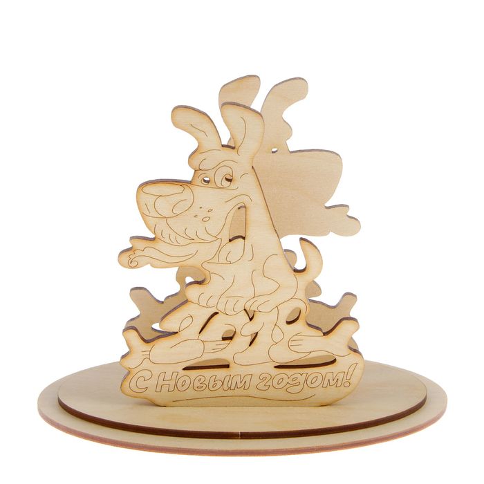 Салфетница «Весёлый пёс», заготовка для творчества