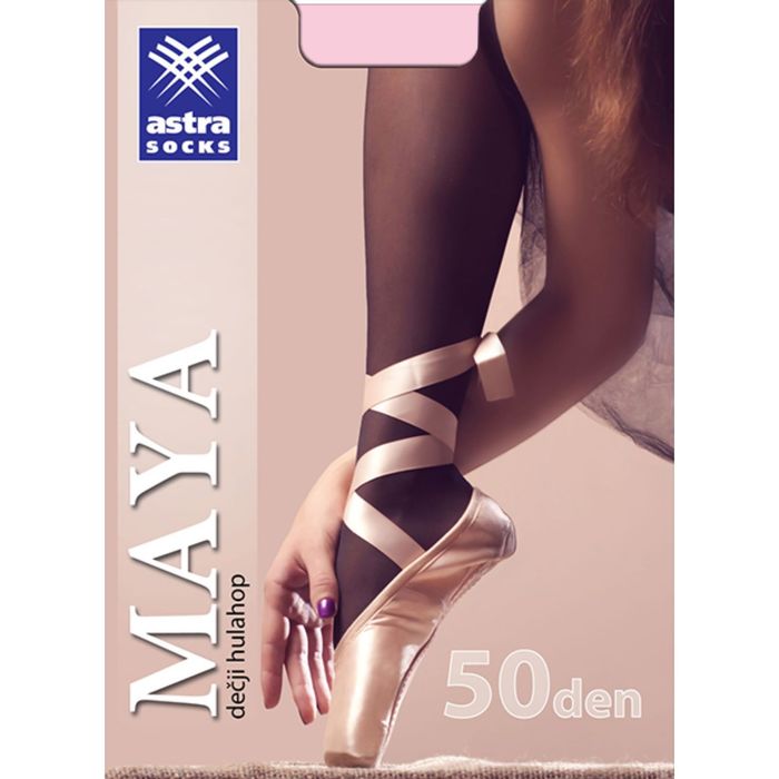 Колготки детские для танцев Maya, 50 ден, рост 98-110, цвет белый