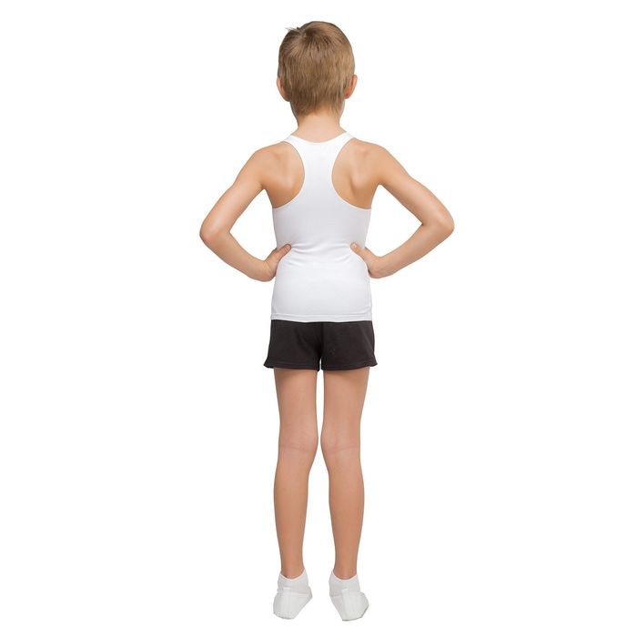 Майка борцовка гимнастическая х/б, размер 32, цвет белый