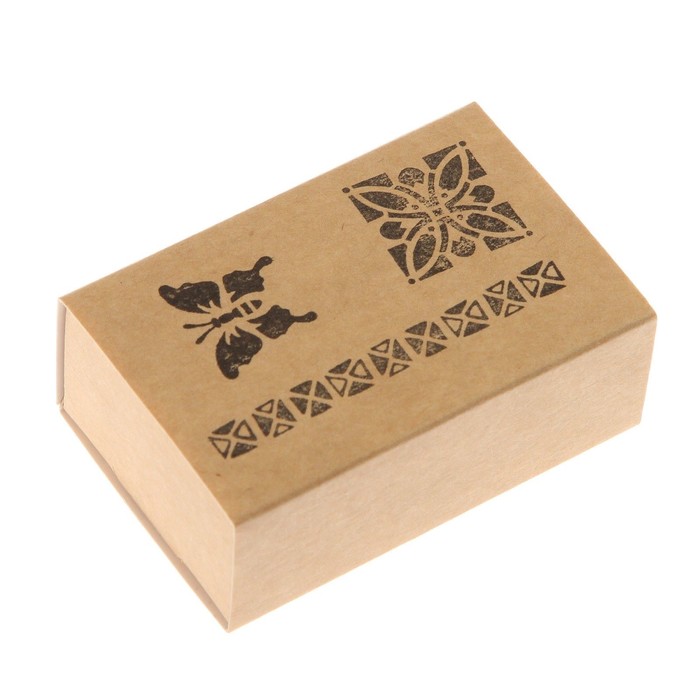 Штамп "Орнаменты и бабочка" резина, набор 3 шт, 4х6 см (ШТ-247)