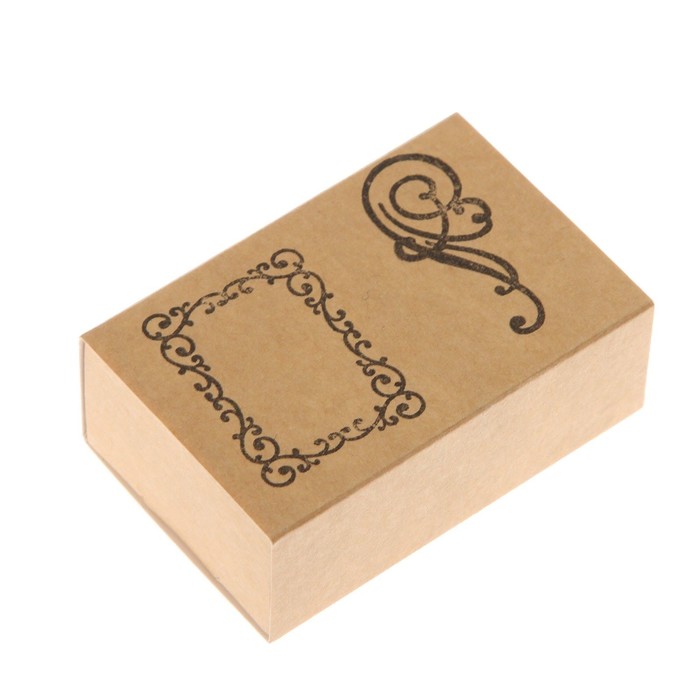 Штамп "Рамка и завиток" резина, набор 2 шт, 4х6 см (ШТ-235)