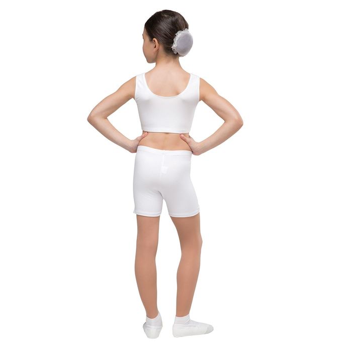 Шорты гимнастические, размер 36, цвет белый