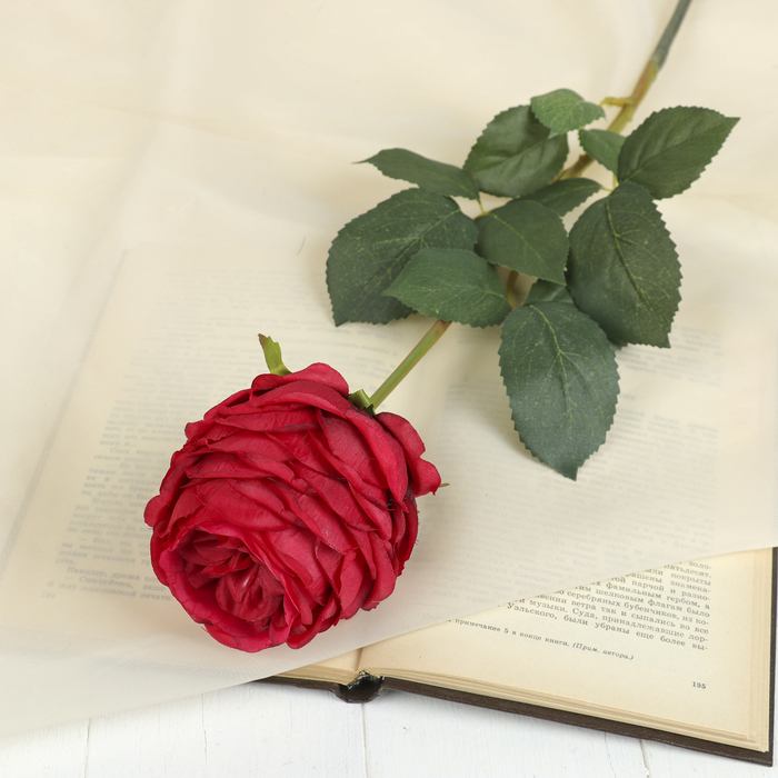 Цветок искусственный "Роза Боника" 9*7*75 см, красная