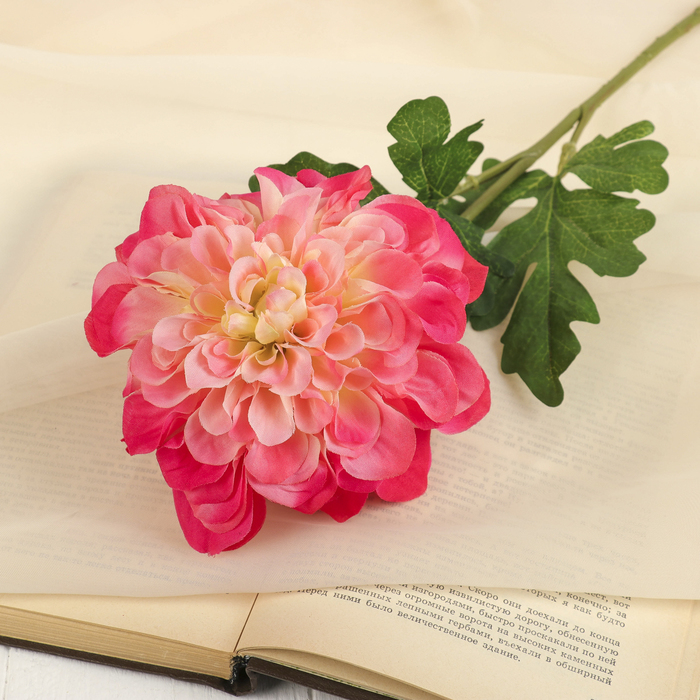 Цветок искусственный "Георгин Сан Мартин" 13*73 см, розовый