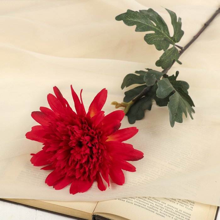 Цветок искусственный "Астра Персидская" 10*75 см, красная