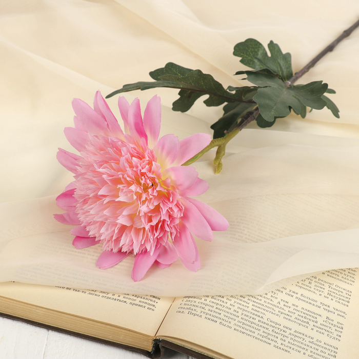 Цветок искусственный "Астра Персидская" 10*75 см, розовая