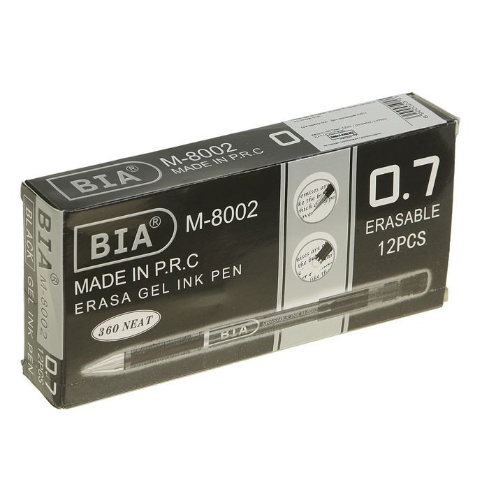 Ручка гелевая ПИШИ-СТИРАЙ 0,7мм стержень чёрный, корпус чёрный