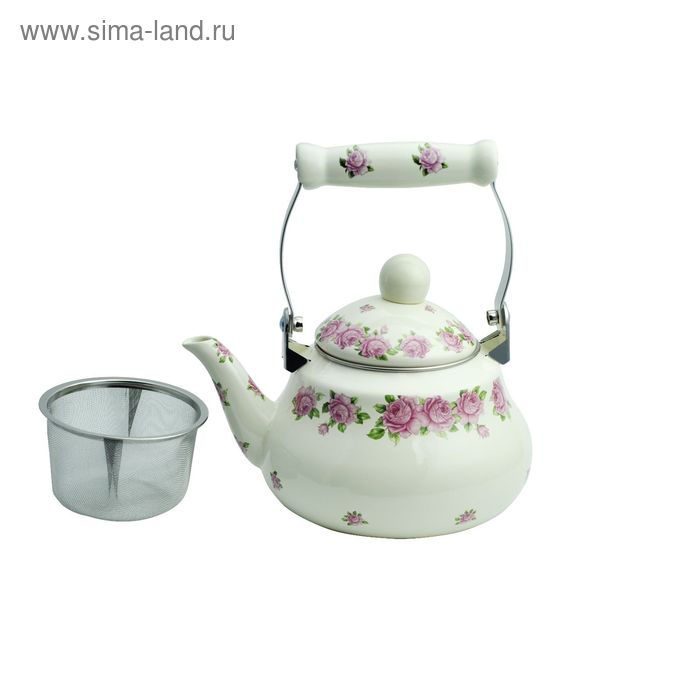 чайник эмалированный с рисунком 3 5 л Чайник эмалированный заварочный 1,5 л WR-5119