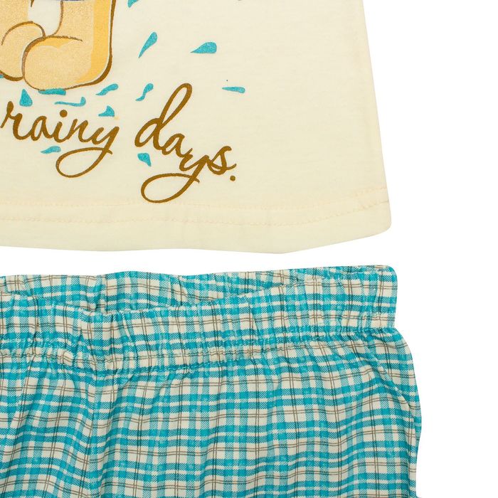 Пижама женская (майка, брюки), цвет голубой, размер 44